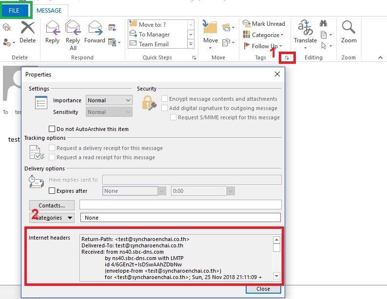 header outlook